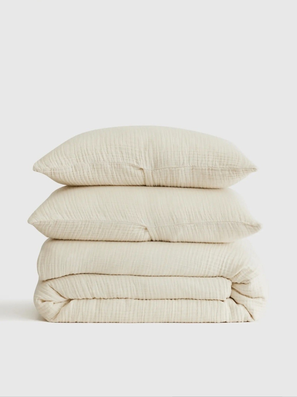 Quince Organic Airy Gauze Full/Queen Undyed Duvet Cover Set